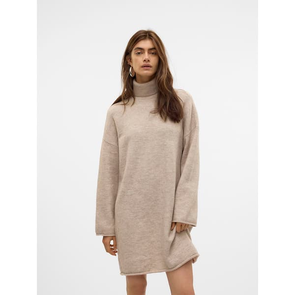 Vero Moda Gemma Klänning Med Långa ärmar Beige S Kvinna