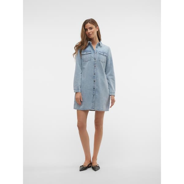 Vero Moda Jennie Langærmet Kort Kjole Blå XS Kvinde