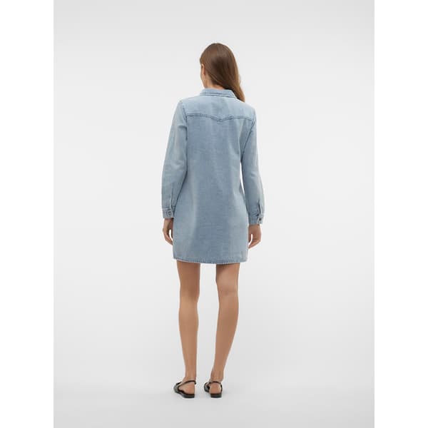 Vero Moda Jennie Langærmet Kort Kjole Blå XS Kvinde