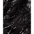 Miniatyrbild 3 av 3: Superdry Fringe Sequin Aline ärmlös Kort Klänning Svart M Kvinna