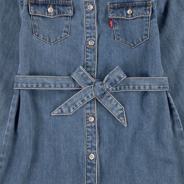 Levi´s ® Kids Western Shirt Långärmad Kort Klänning Blå 10 Years Flicka
