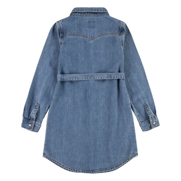 Levi´s ® Kids Western Shirt Långärmad Kort Klänning Blå 10 Years Flicka