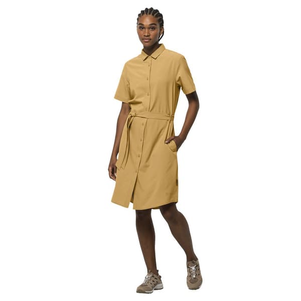 Jack Wolfskin Holiday Midi Kjole Gul XS Kvinde