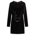 Miniatyrbillede 2 af 5: Superdry Velvet Longsleeved Mini Kjole Sort L Kvinde