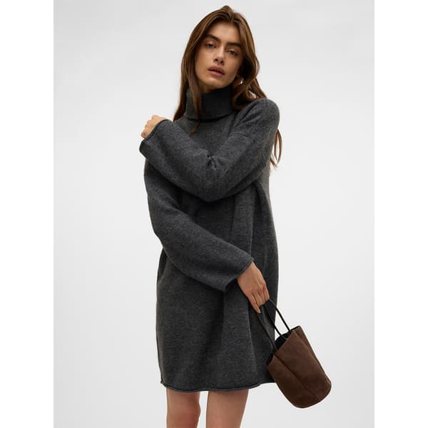 Vero Moda Gemma Klänning Med Långa ärmar Grå S Kvinna