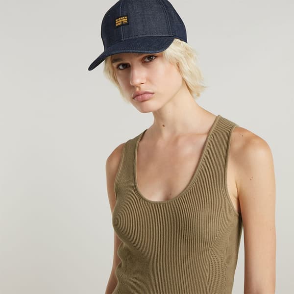 G-star Bodycon Ribbed ärmlös Klänning Brun L Kvinna