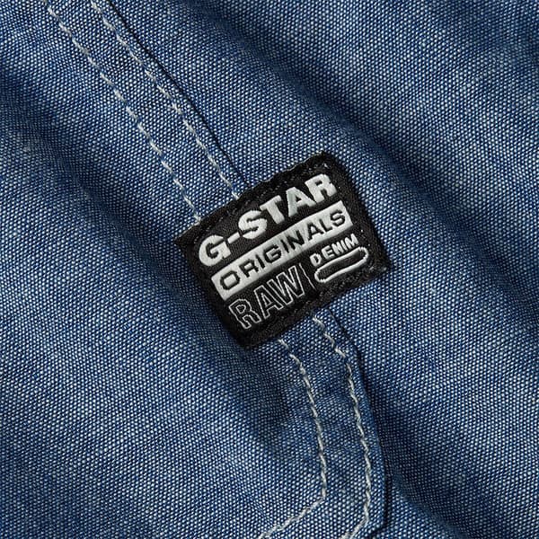 G-star Drawcord Kortärmad Klänning Blå S Kvinna