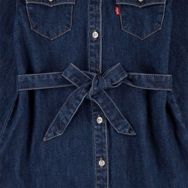 Levi´s ® Kids Western Shirt Långärmad Kort Klänning Blå 6 Years Flicka