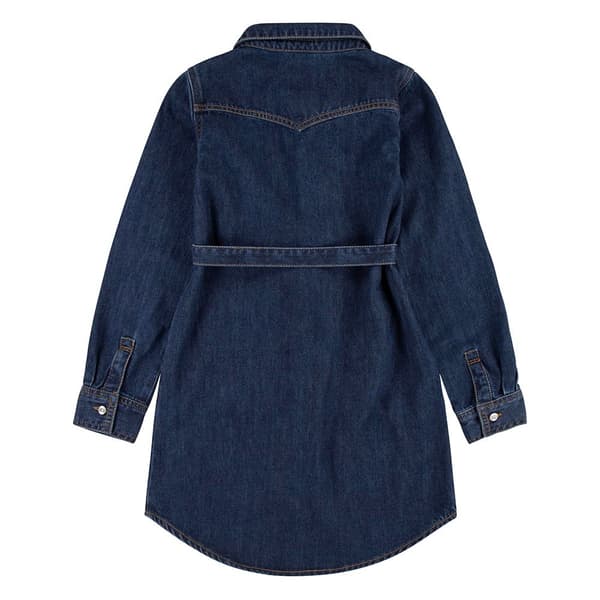 Levi´s ® Kids Western Shirt Långärmad Kort Klänning Blå 6 Years Flicka