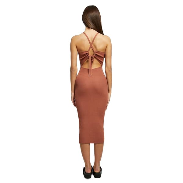 Urban Classics Crossed Back ærmeløs Midikjole Brun 4XL Kvinde