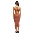 Miniatyrbillede 2 af 4: Urban Classics Crossed Back ærmeløs Midikjole Brun 4XL Kvinde