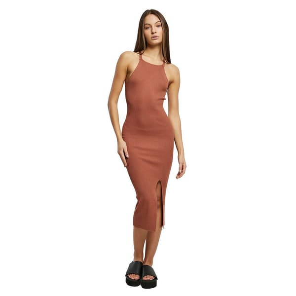 Urban Classics Crossed Back ærmeløs Midikjole Brun 4XL Kvinde