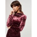 Miniatyrbillede 3 af 6: Superdry Velvet Longsleeved Mini Kjole Rød L Kvinde