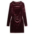Miniatyrbillede 2 af 6: Superdry Velvet Longsleeved Mini Kjole Rød L Kvinde