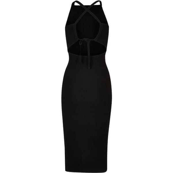 Urban Classics Crossed Back ærmeløs Midikjole Sort 4XL Kvinde