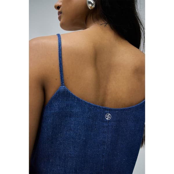 Salsa Jeans 21008699 ærmeløs Kjole Blå M Kvinde