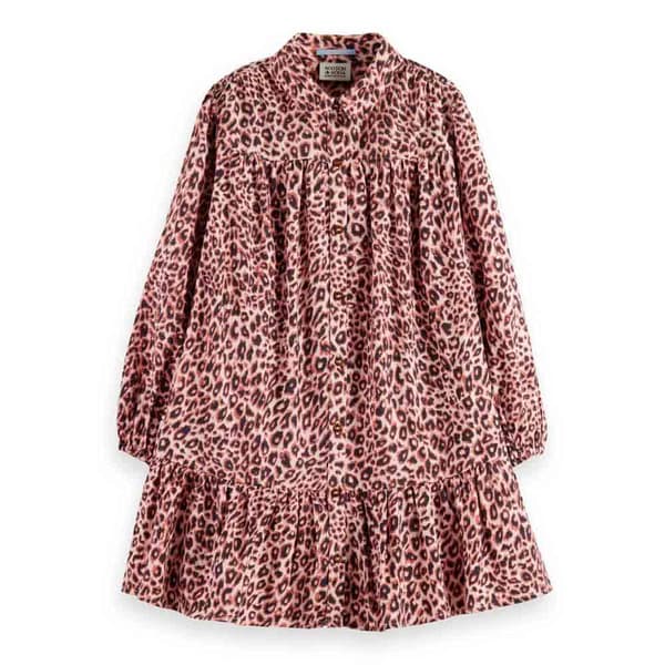 Scotch & Soda 177936 Klänning Med Långa ärmar Rosa 14 Years Flicka