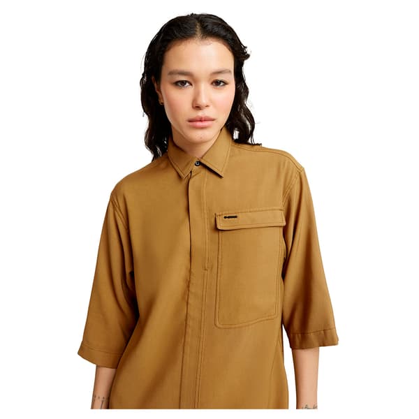 G-star Cargo Tunic Kortärmad Klänning Brun M Kvinna