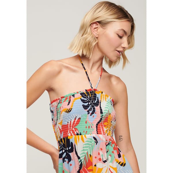Superdry Beach ärmlös Kort Klänning Flerfärgad M Kvinna