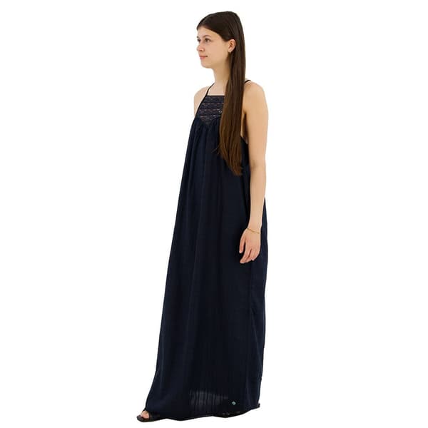 Superdry Lace Halter Beach ärmlös Lång Klänning Svart XS Kvinna