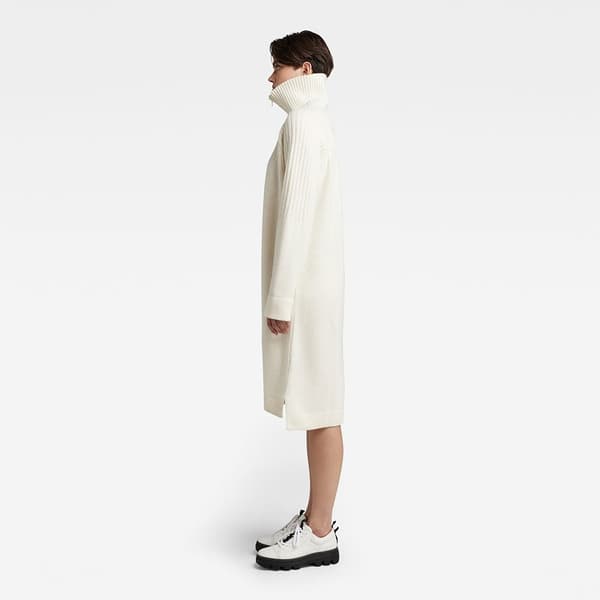 G-star Skipper Loose Kjole Med Lange ærmer Beige XL Kvinde
