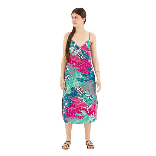 Superdry Printed Slip ärmlös Lång Klänning Flerfärgad 2XS Kvinna