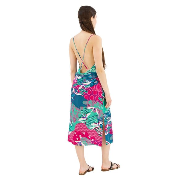 Superdry Printed Slip ärmlös Lång Klänning Flerfärgad XS Kvinna