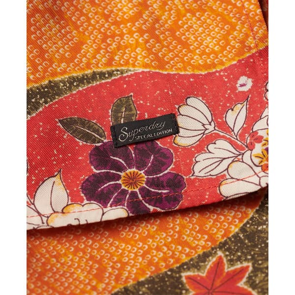 Superdry Printed Slip ærmeløs Lang Kjole Orange M Kvinde