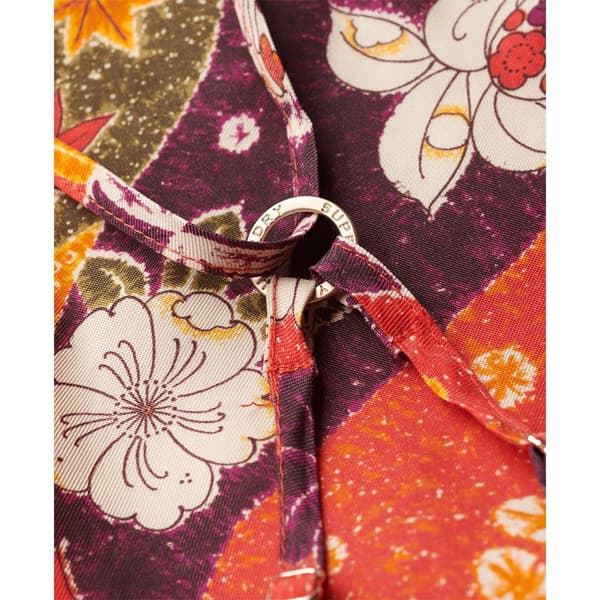 Superdry Printed Slip ærmeløs Lang Kjole Orange M Kvinde