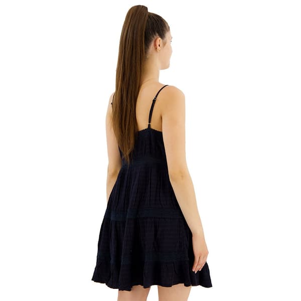 Superdry Alana Lace Trim ärmlös Kort Klänning Svart L Kvinna