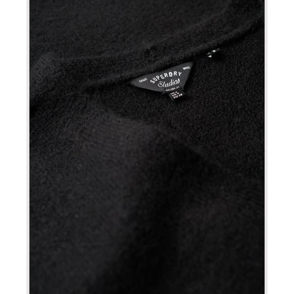 Superdry V Jumper Långärmad Kort Klänning Svart S Kvinna