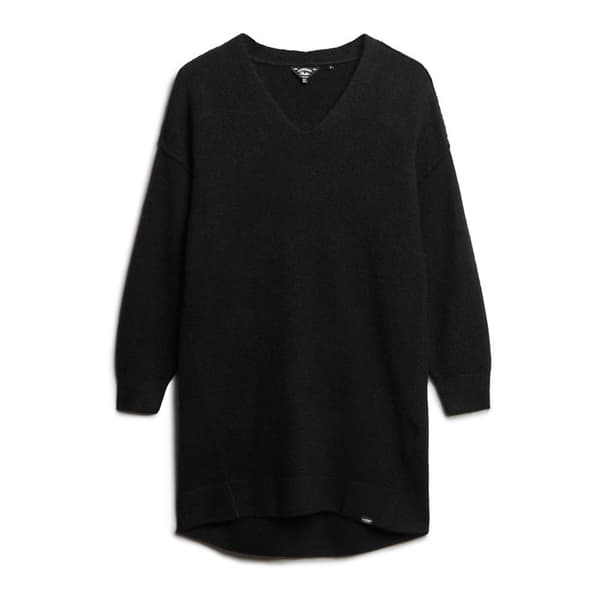 Superdry V Jumper Långärmad Kort Klänning Svart S Kvinna