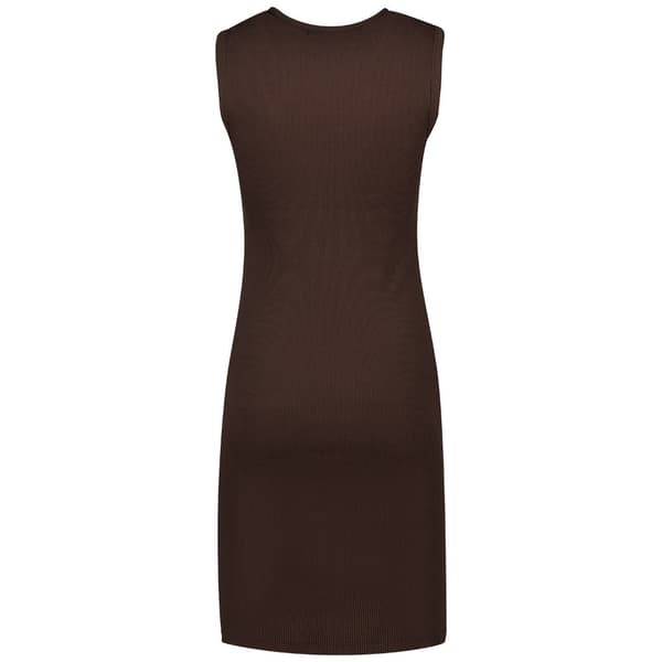 Superdry Rib Bodycon ärmlös Kort Klänning Brun M Kvinna
