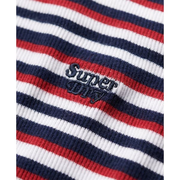 Superdry Rib Bodycon ärmlös Kort Klänning Röd L Kvinna