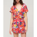 Miniatyrbillede 1 af 3: Superdry Beach Playsuit Kortærmet Kort Kjole Flerfarvet XL Kvinde