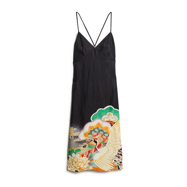Superdry Printed Slip Hihaton Pitkä Mekko Monivärinen M Nainen