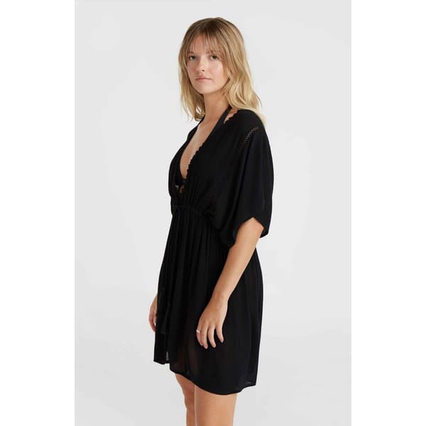 O´neill Essentials Mona Beach Cover Up Kortærmet Kjole Sort L Kvinde