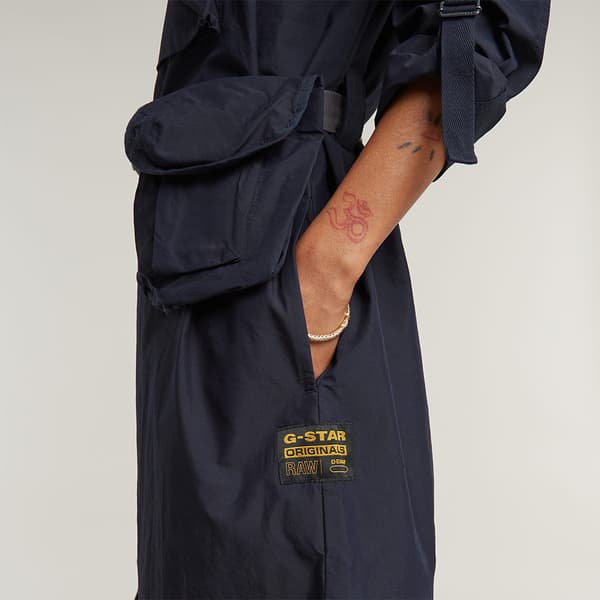 G-star Anorak Tunic Kjole Med Lange ærmer Sort S Kvinde
