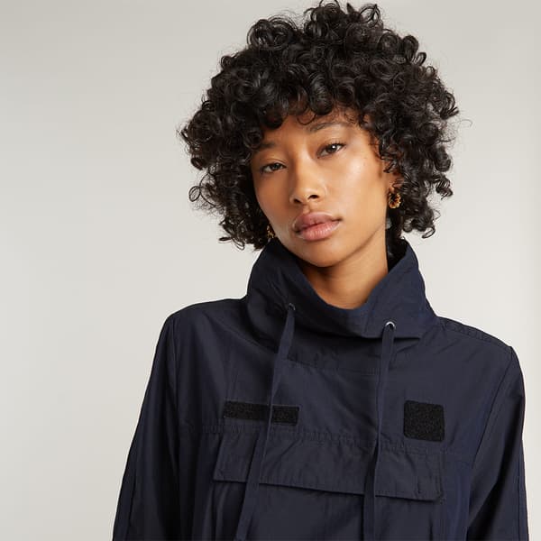 G-star Anorak Tunic Kjole Med Lange ærmer Sort S Kvinde