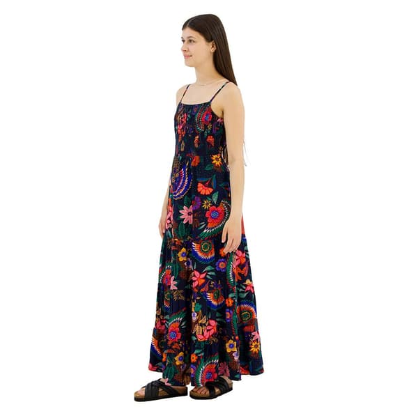 Superdry Smocked Cami ärmlös Lång Klänning Flerfärgad M Kvinna