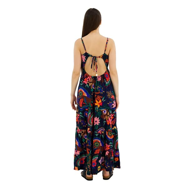 Superdry Smocked Cami ärmlös Lång Klänning Flerfärgad M Kvinna