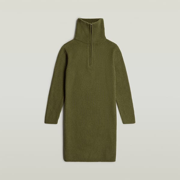 G-star Chunky Skipper Pitkähihainen Mekko Vihreä M Nainen