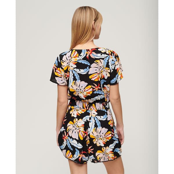Superdry Beach Playsuit Kortärmad Kort Klänning Flerfärgad S Kvinna