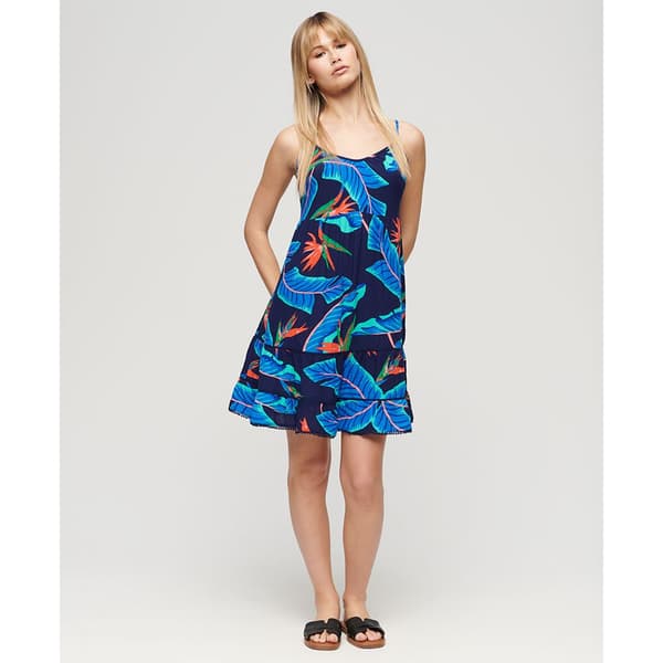 Superdry Beach ärmlös Kort Klänning Flerfärgad 2XS Kvinna