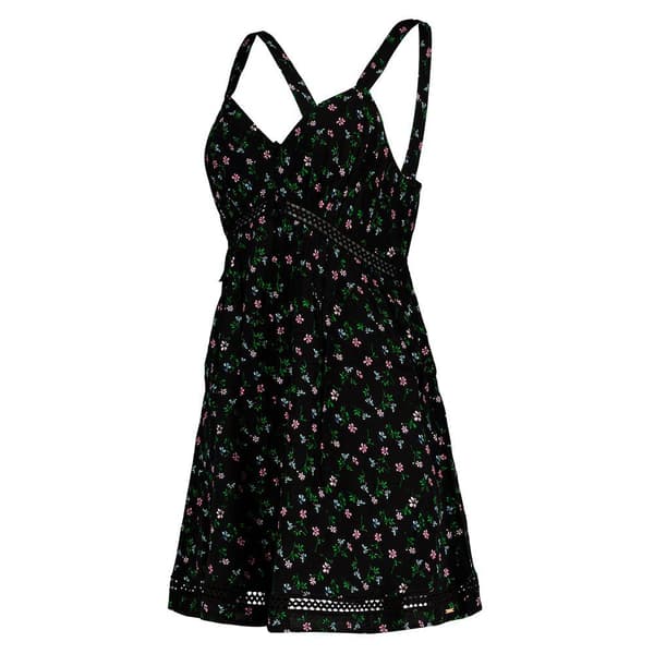 Superdry Lace Trim ärmlös Kort Klänning Grönt L Kvinna