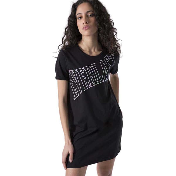 Everlast Single Jersey Kortærmet Kort Kjole Sort XS Kvinde