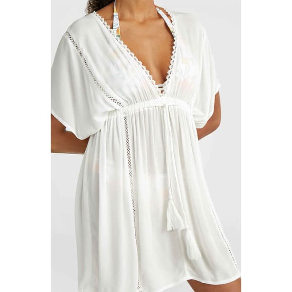 O´neill Essentials Mona Beach Cover Up Kortærmet Kjole Hvid L Kvinde