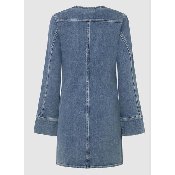 Pepe Jeans Ella Langærmet Kort Kjole Blå M Kvinde