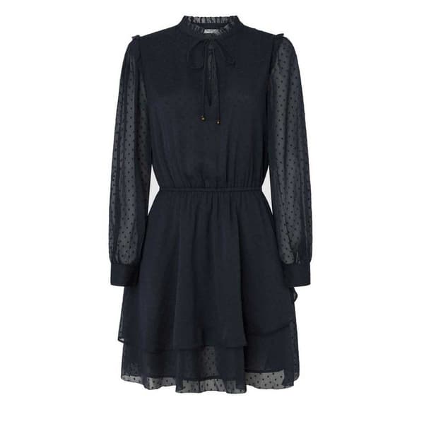 Pepe Jeans Pl953612 3/4 ærmet Kort Kjole Blå XS Kvinde