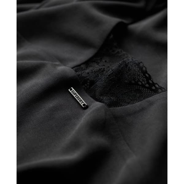 Superdry Lace Back ærmeløs Midikjole Sort XL Kvinde
